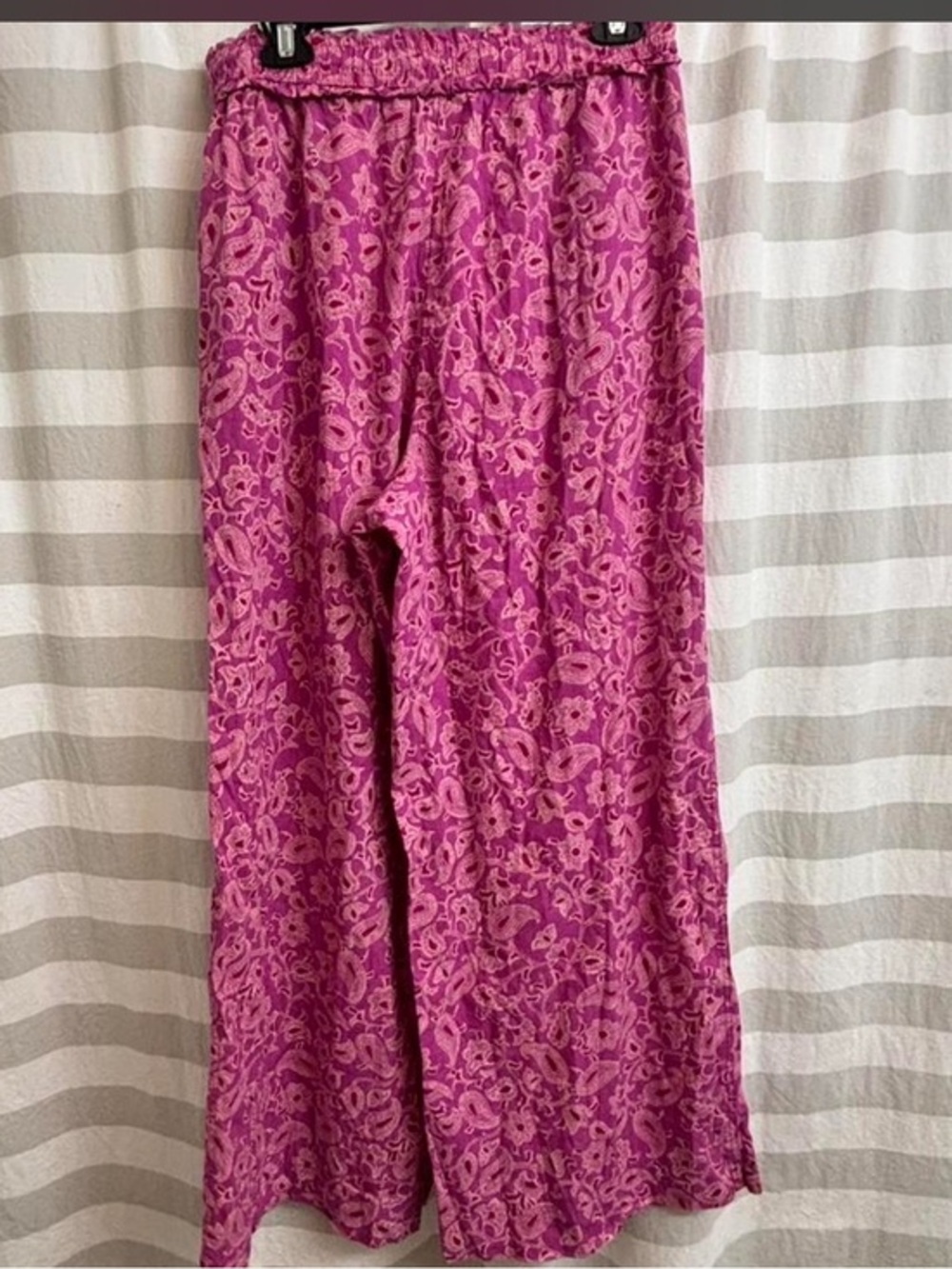 Knox Rose Pants Womens Small Pink Paisley Wide Leg Casual Elastic size M